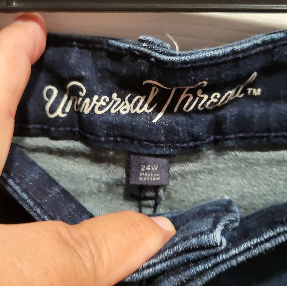 Women's Blue Denim Shorts - Picture 2 of 3